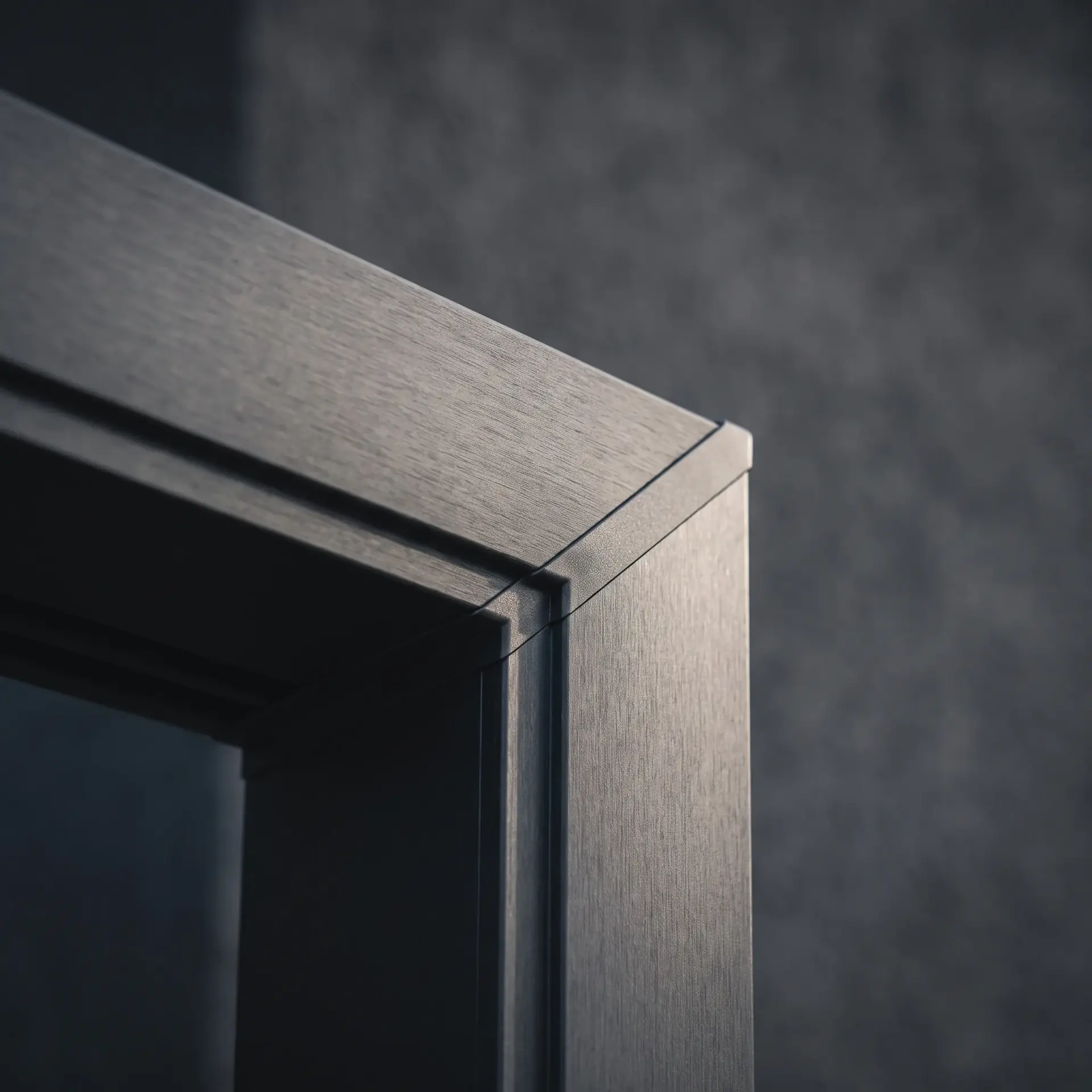 Nahaufnahme eines Aluminium-Eckprofils mit sauberer Verarbeitung